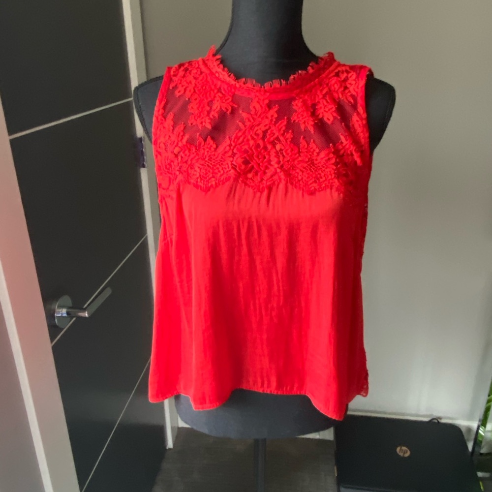 Red Open back top